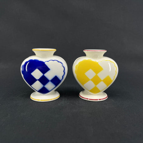 Collection of four Aluminia hearts