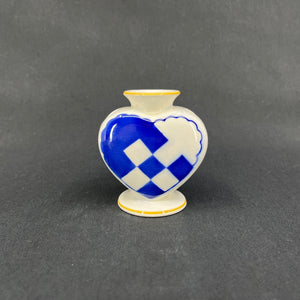 Blue Christmas heart from Aluminia, minor crazing