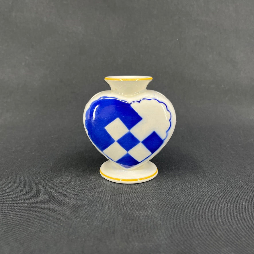Blue Christmas heart from Aluminia, minor crazing