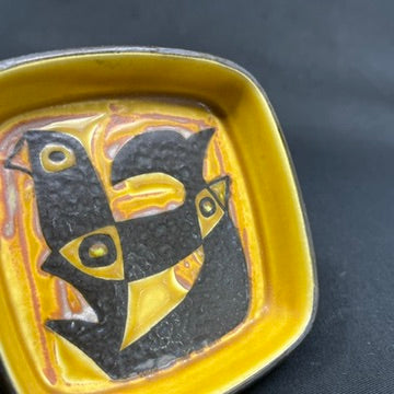 Gul Baca skål fra Royal Copenhagen, 11x11 cm.