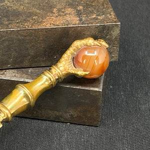 Bookmark in brass and agat