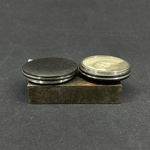 A pair of pendants with room for pictures