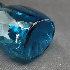 Cyan blåt hyacintglas fra Kastrup Glasværk