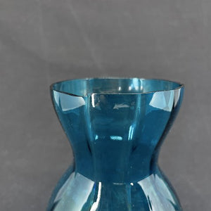 Cyan blåt hyacintglas fra Kastrup Glasværk