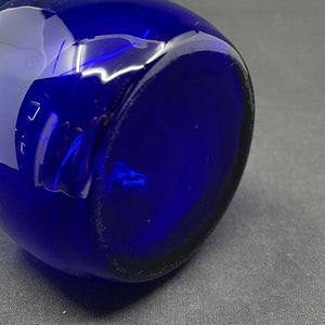 Blåt hyacintglas fra Holmegaard Glasværk