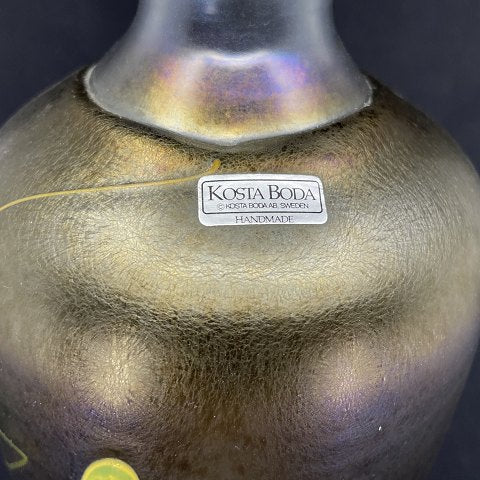 Kosta Boda vase with inlaid colors