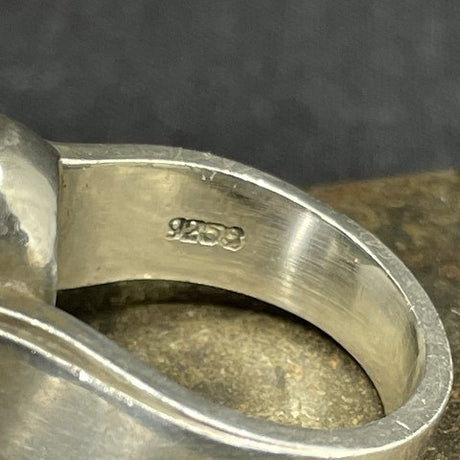Evald Nielsen ring med malakit