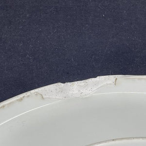 Musselmalet Riflet rundt fad fra 1780-1800