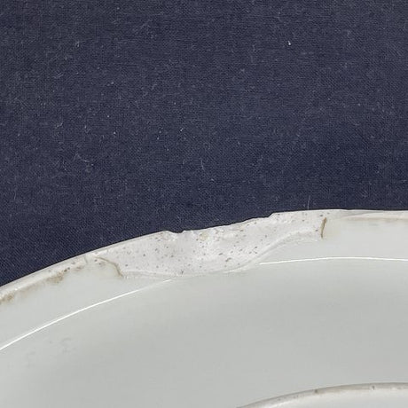 Musselmalet Riflet rundt fad fra 1780-1800
