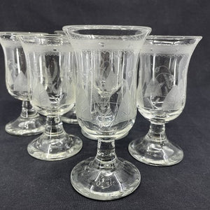 Seks fine glas fra 1800 tallet