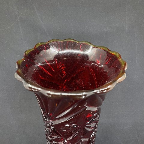 Rare pressed glass vase from Fyens Glasværk
