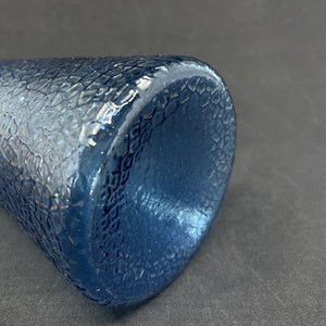 Midnatsblåt hyacintglas fra Fyens Glasværk, model fra 1924