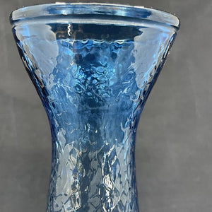 Midnatsblåt hyacintglas fra Fyens Glasværk, model fra 1924