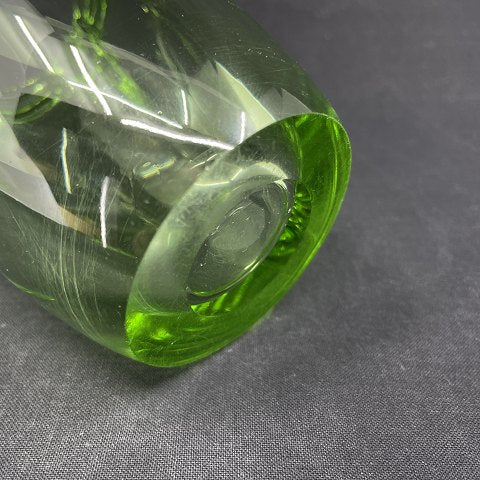 Modern green art glass vase from the 1960s