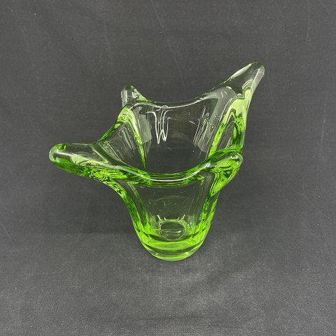 Modern green art glass vase from the 1960s