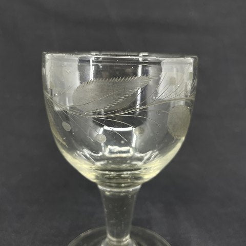 Holmegaard wine glass No. 1 with grinding