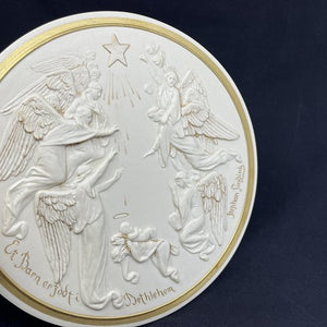 Rare painted bisquit relief