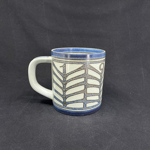 Royal Copenhagen large vintage mug 1970, engraved