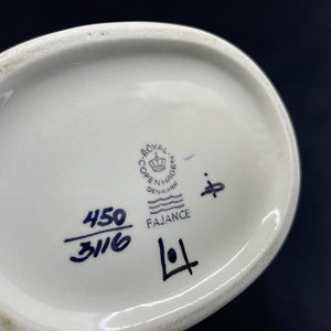 Stor oval tenera vase fra Royal Copenhagen, 29 cm.