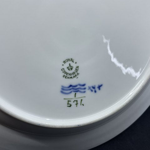 Musselmalet Halvblonde middagstallerken, 25,5 cm.