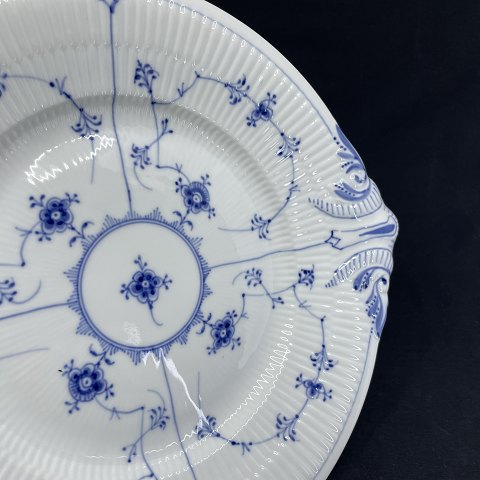 Blue Fluted Plain cake dish with ears
