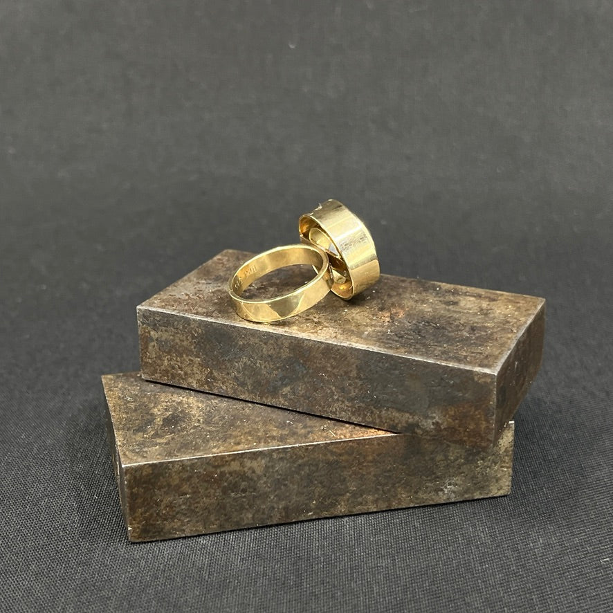 Cocktailring fra 1960'erne, 14 karat guld