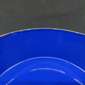 Blue Krenit pot from the 1950s with holder