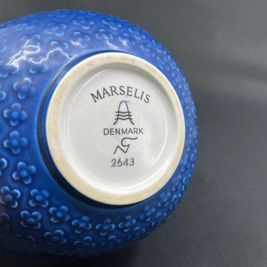 Blå Marselis skål fra Aluminia