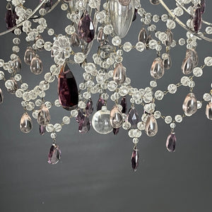 Unusual prism chandelier from the 1920s