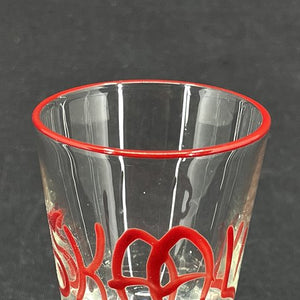Emaljemalet studsglas fra Holmegaard, Skall
