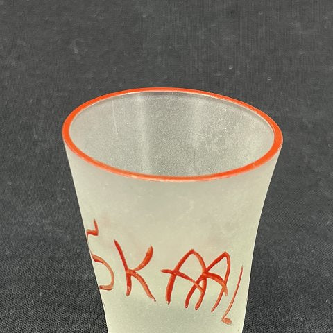 Emaljemalet studsglas fra Holmegaard, Skall