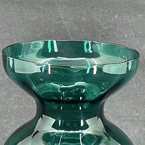 Emerald green hyacinth glass from Holmegaard Glassworks
