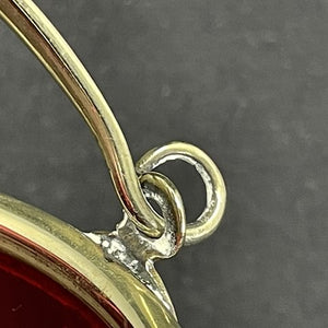 Sukkerskål i hindbærfarvet glas fra 1800 tallet