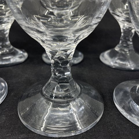 Set of 6 English antique wine glasses