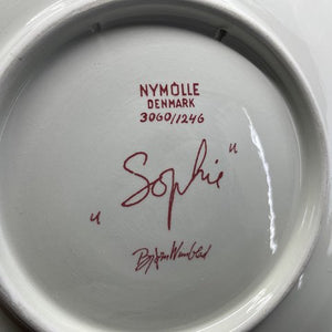 Bjørn Wiinblad plate - Sophie, red