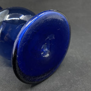 Koboltblåt hyacintglas fra 1800 tallets midte