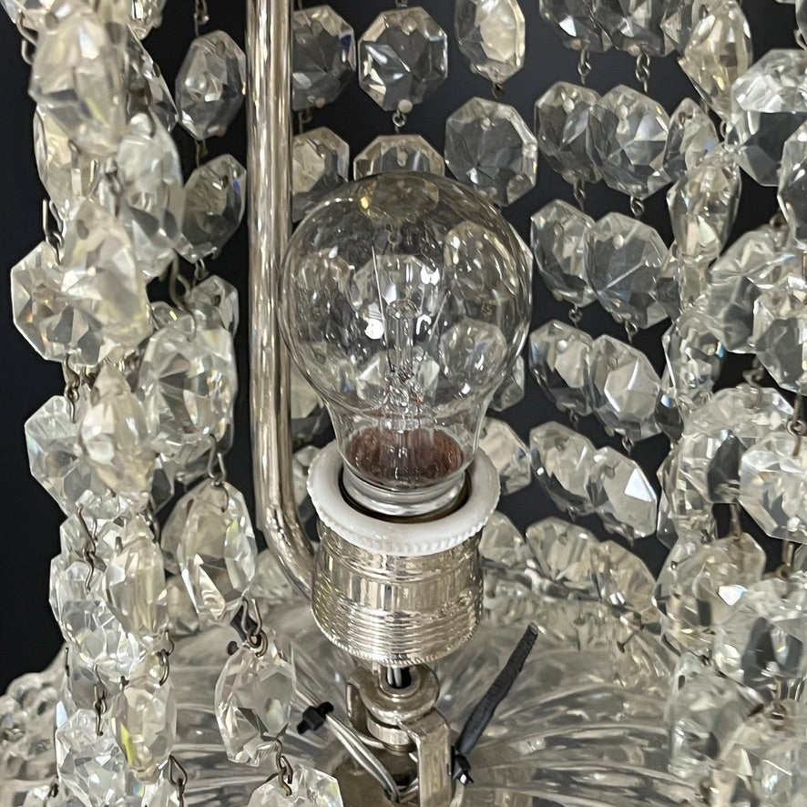 A pair of prism chandeliers from the 1910s