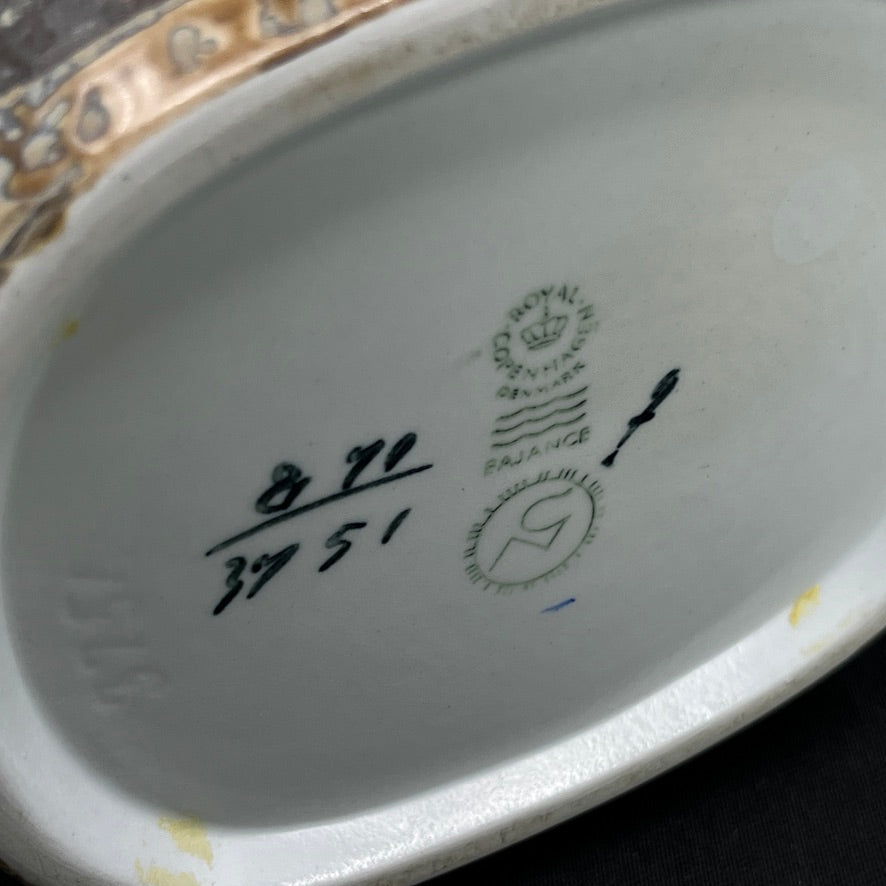 Stor baca vase fra Royal Copenhagen, 18 cm.