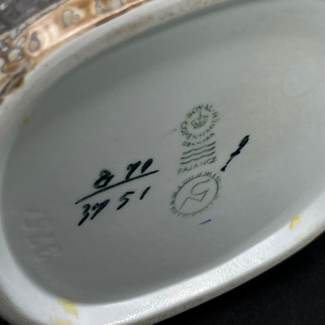 Stor baca vase fra Royal Copenhagen, 18 cm.