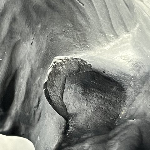 Rare black L. Hjorth figure of wolf
