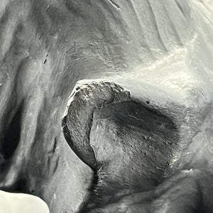 Rare black L. Hjorth figure of wolf