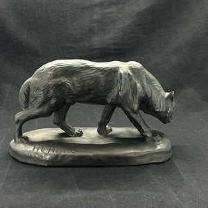 Rare black L. Hjorth figure of wolf