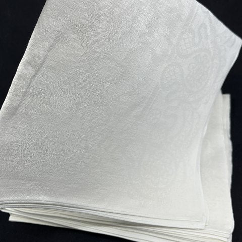 6 identical napkins in damask