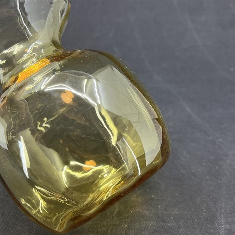 Honey colored hyacinth glass from Holmegaard Glassworks
