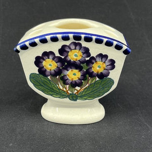 Aluminia vase med violer