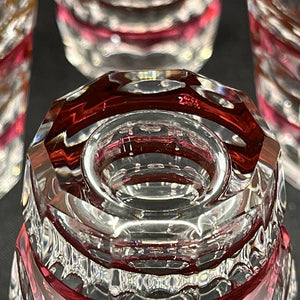 Set of 6 small glasses from Val Saint Lambert