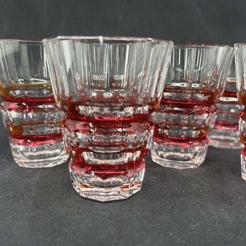 Set of 6 small glasses from Val Saint Lambert