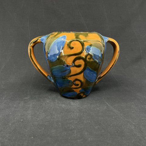 Beautiful Kähler vase with brown and blue decoration