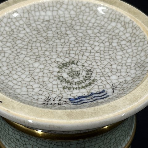 Blue Royal Copenhagen craquelure vase