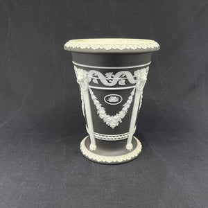 Black Jasperware vase, Goldschmidts Magasin